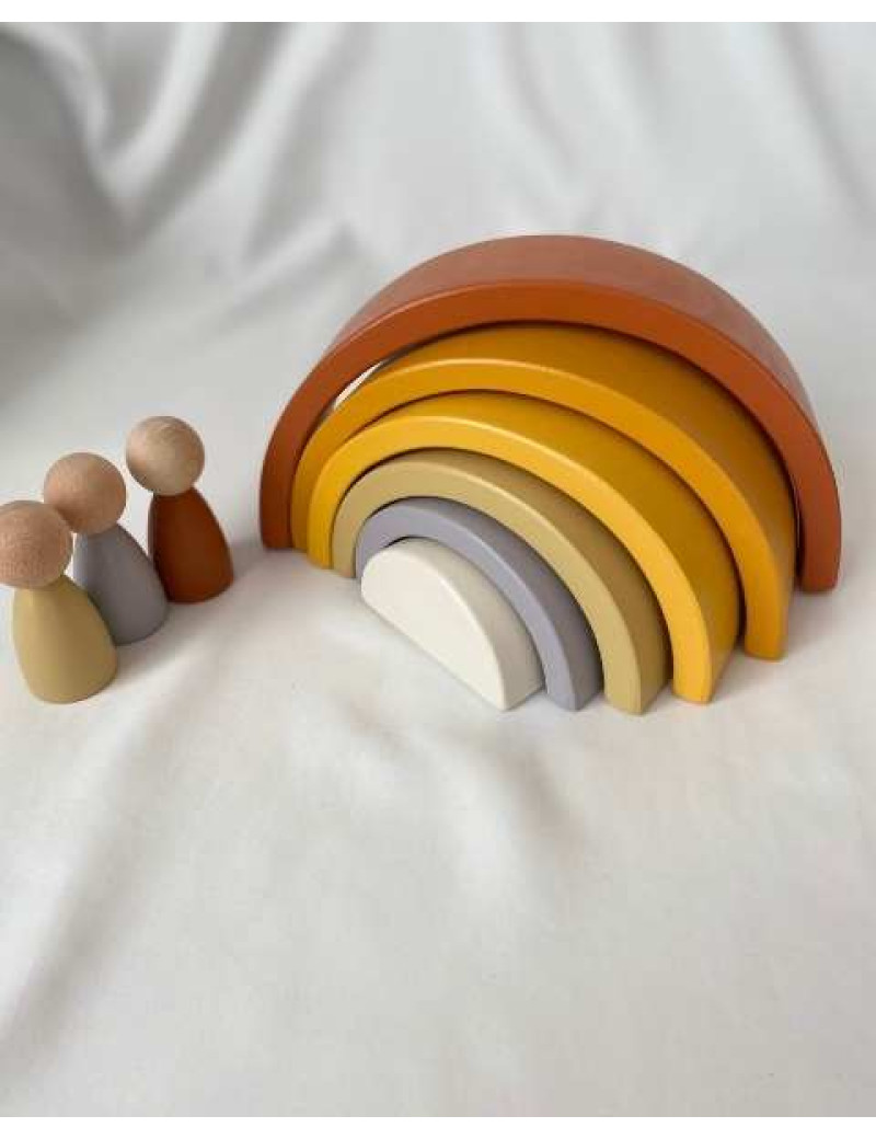 WALDORF GÖKKUŞAĞI SERİSİ 6 LI PASTEL RENK (SARI-KAHVE)