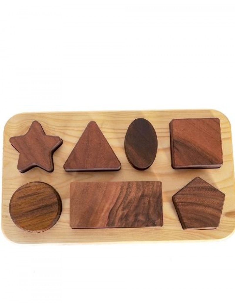 Ahşap Geometrik Bul Tak Puzzle /Eğitsel Oyuncak