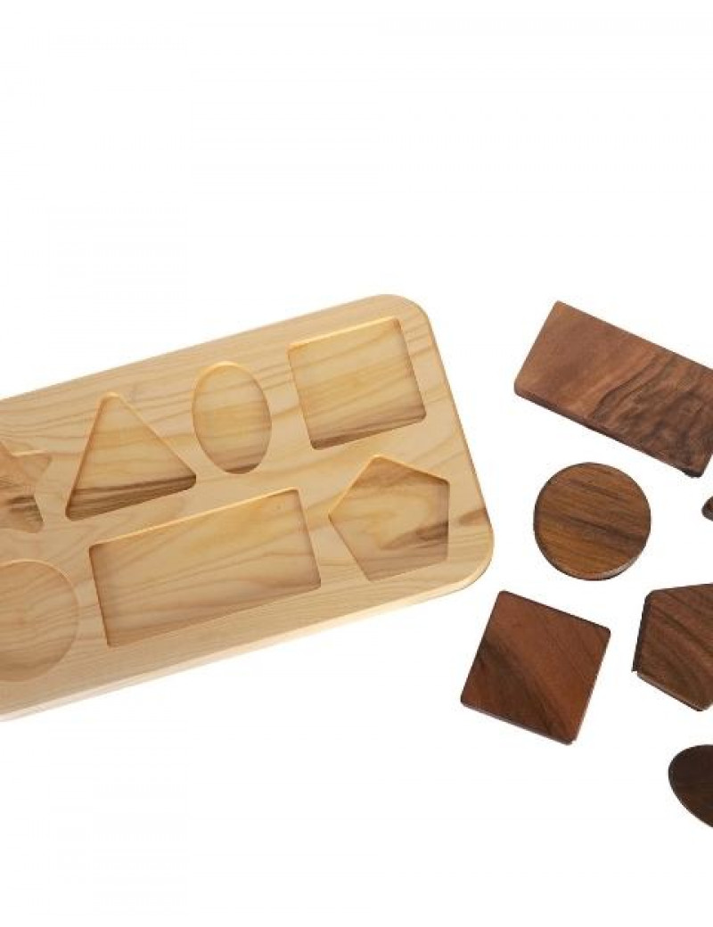 Ahşap Geometrik Bul Tak Puzzle /Eğitsel Oyuncak