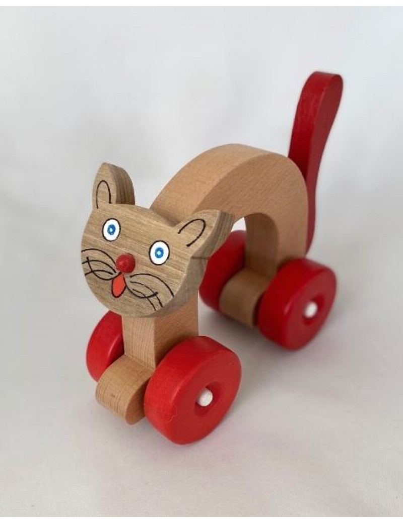 AHŞAP OYUNCAK KEDİ