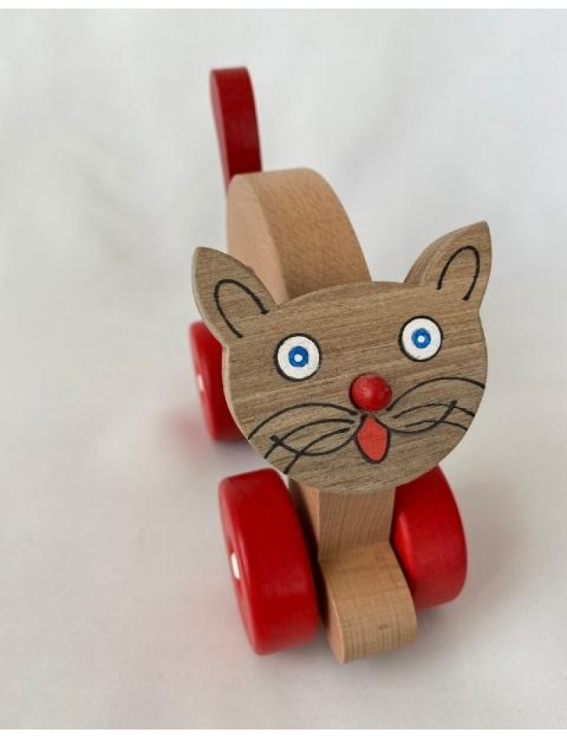 AHŞAP OYUNCAK KEDİ