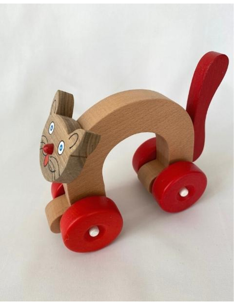 AHŞAP OYUNCAK KEDİ