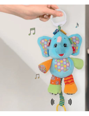 Sozzy Toys Mama Sandalyesi ve Puset Oyuncağı | Bebekler İçin Eğlenceli ve Eğitici Oyuncak Mavi Fil